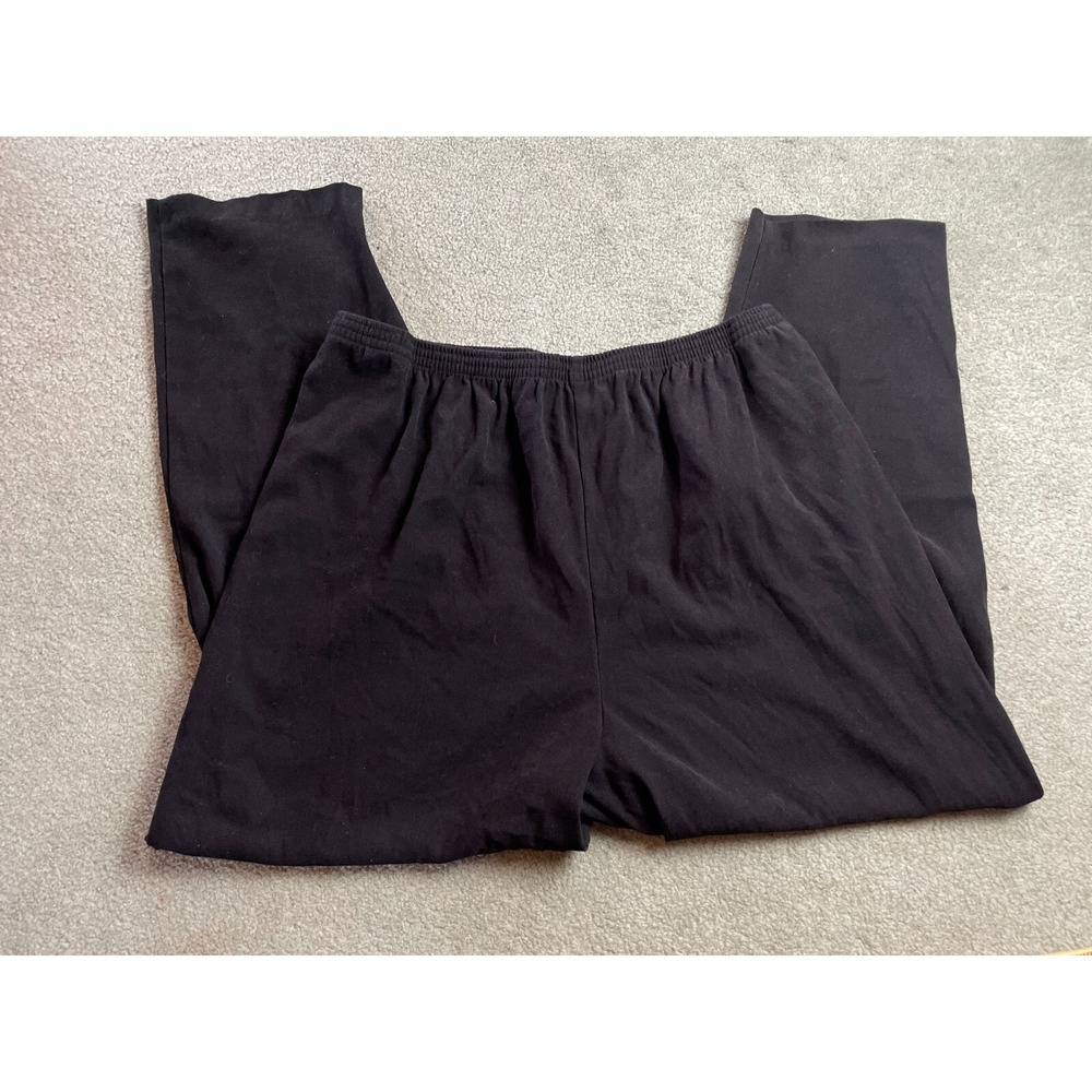 Sarah Bentley Pants, Women's Plus Size 22W, Black, Elastic Waist